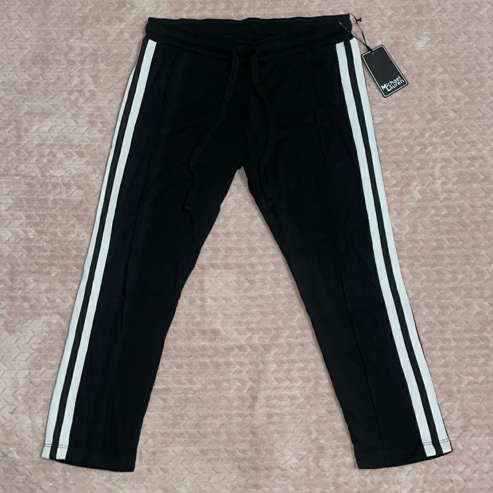 Michael Lauren Vaughn Crop Lounge Pants with Stripe Trim